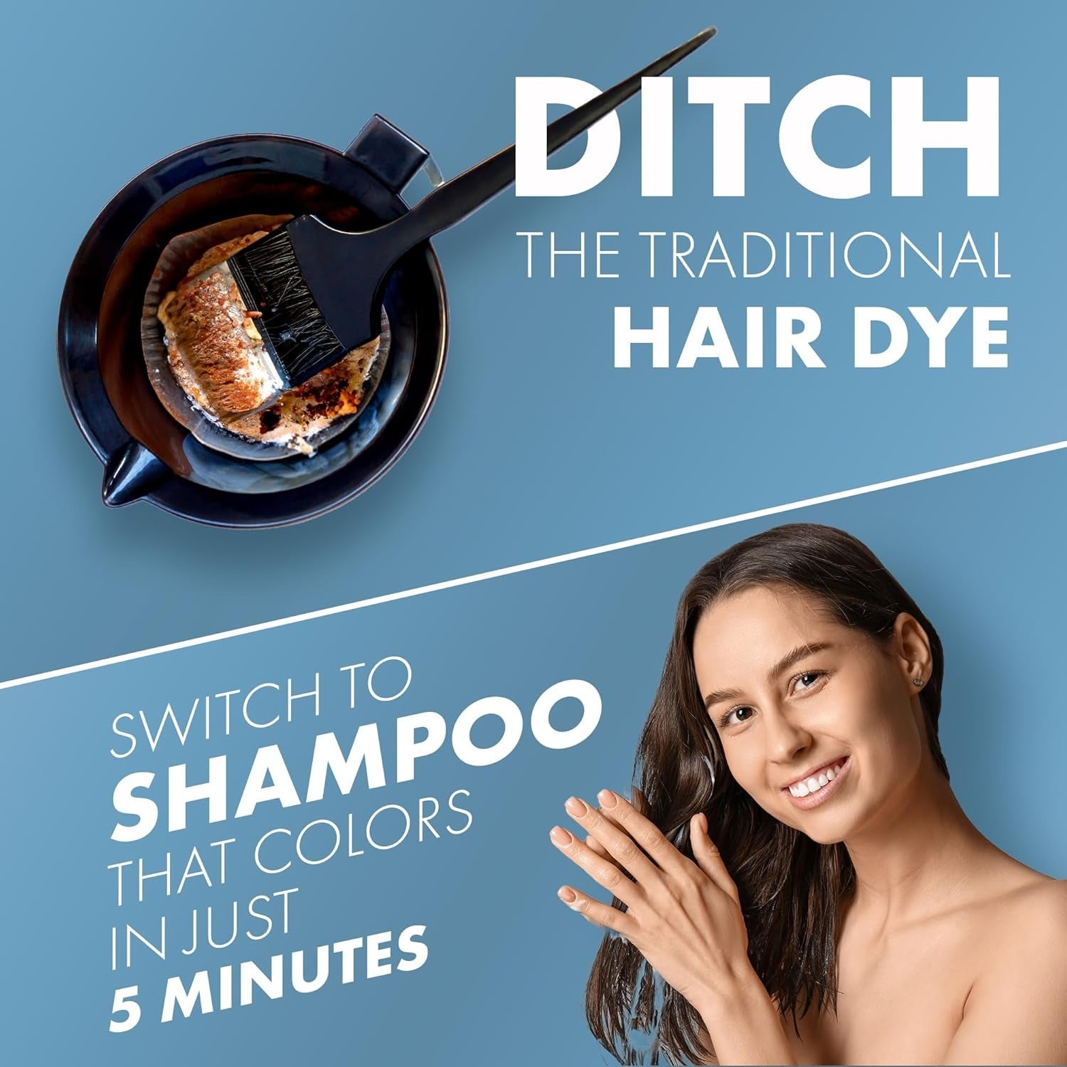 ThriveCo Hair Coloring Shampoo Dark Brown - Each Sachet 20 ml (Pack of 4)