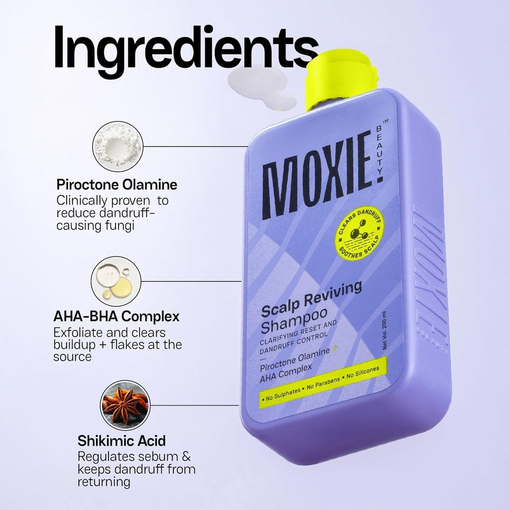 Moxie Beauty Scalp Reviving Anti Dandruff Shampoo  - 200 ml