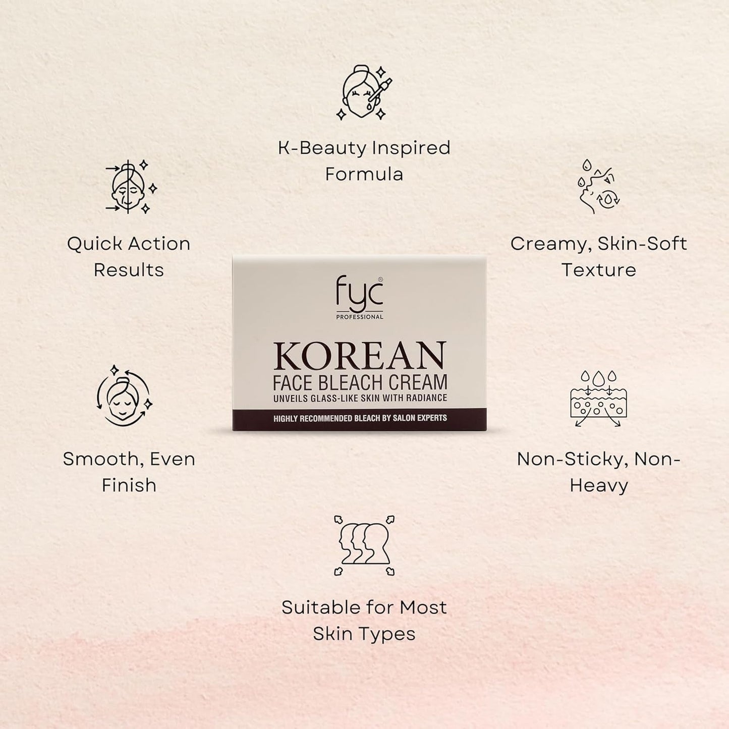 FYC Proffessional Korean Face Bleach Cream - 270 Gms