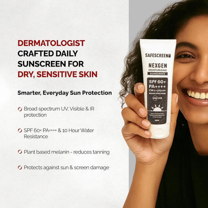 Chosen By Dermatology SafeScreen Nexgen SPF 60+ PA++++ Moisturizing Sunscreen - 60 ml