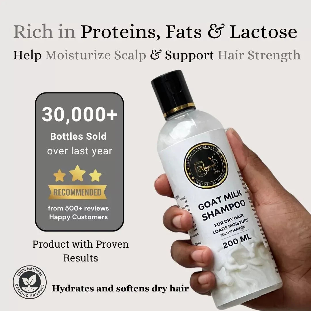Magical Jar Goat Milk Shampoo Damaged & Sensitive Hair - 200 ml