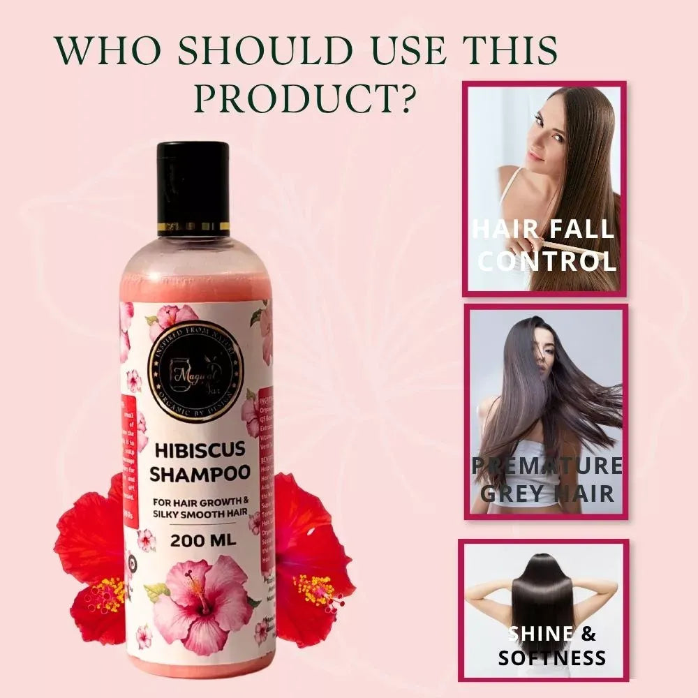 Magical Jar Hibiscus Shampoo Frizz Free, Strong & Healthy Hair - 200 ml