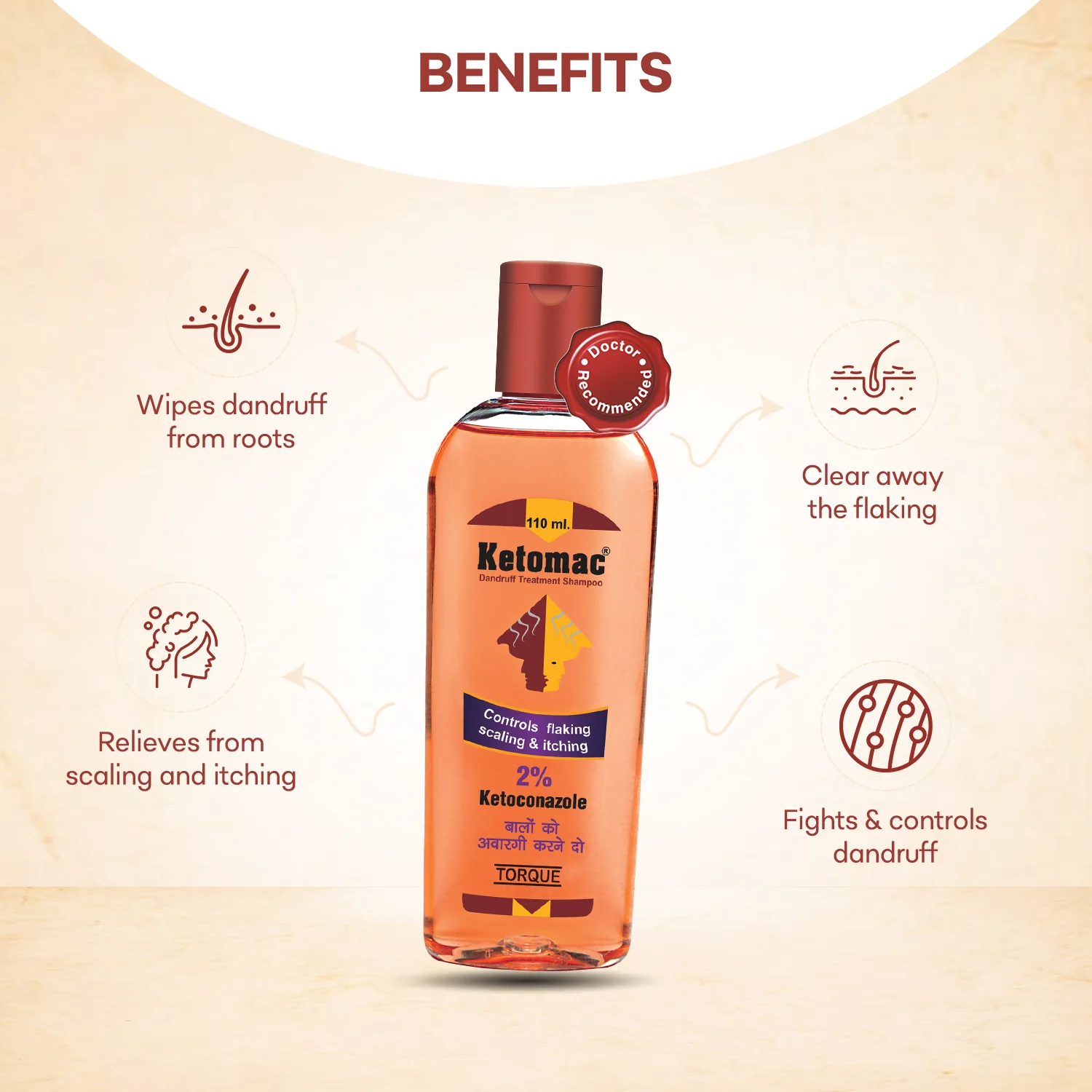 Torque Ketomac Anti Dandruff Shampoo - 110 ml