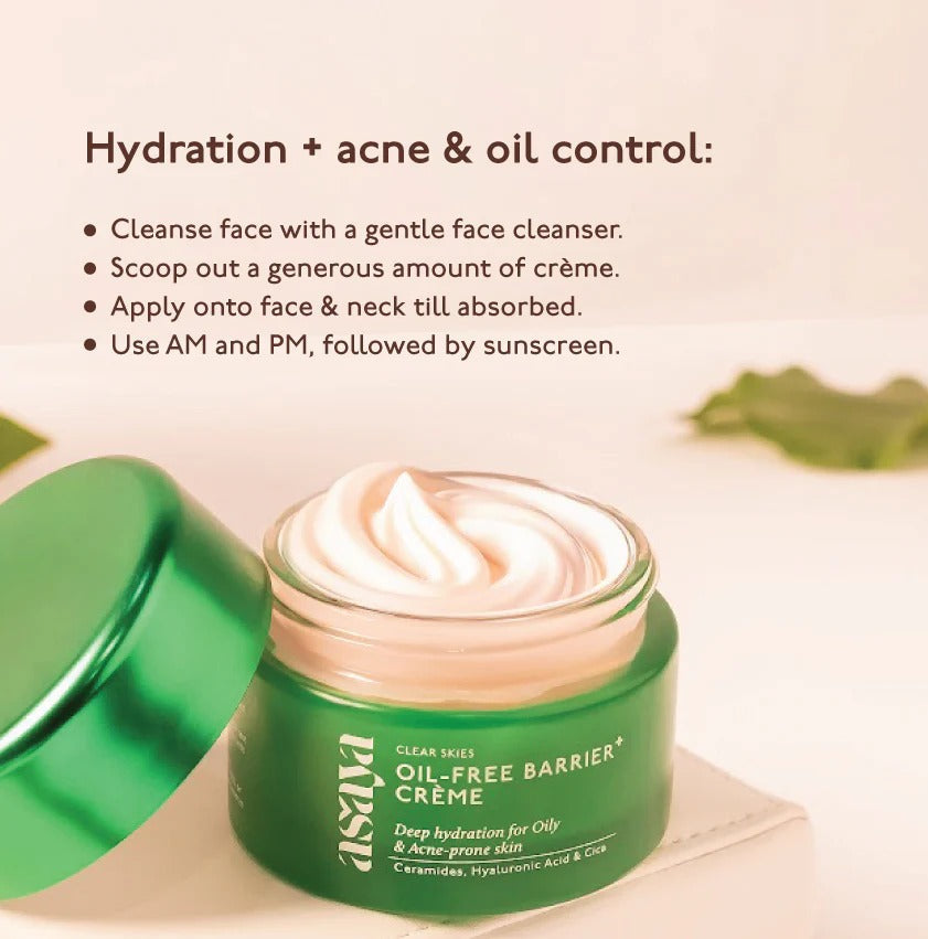 Asaya Oil Free Barrier Creme Barrier Repair And Hydrating Moisturizer - 50 Gms