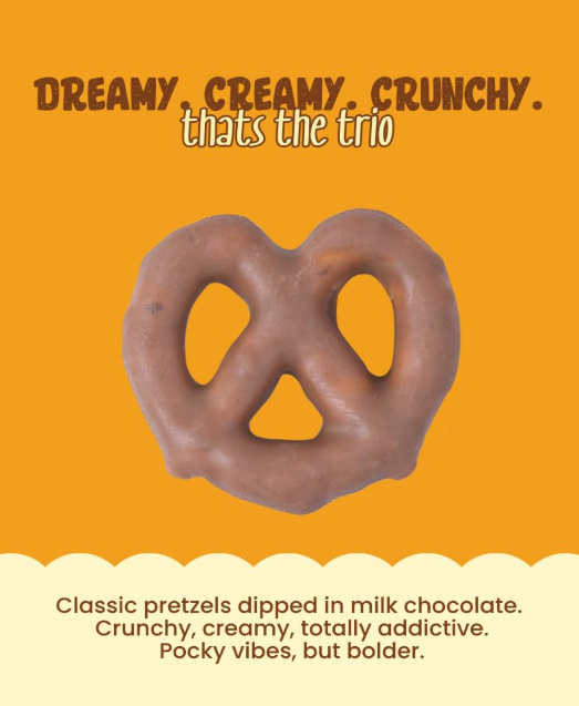 Atom Eats | Milk Choco Dipped Pretzels - Pack 1(30g Each Pack)