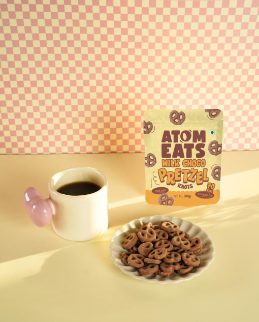 Atom Eats | Milk Choco Dipped Pretzels - Pack 1(30g Each Pack)