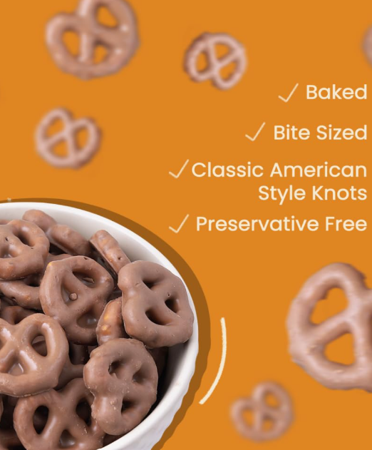 Atom Eats | Milk Choco Dipped Pretzels - Pack 1(30g Each Pack)
