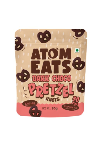 Atom Eats | Milk Choco Dipped Pretzels - Pack 1(30g Each Pack)