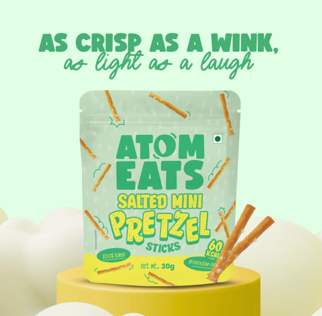 Atom Eats Classic Pretzel Variety - Pack of 5 (30g Each Pack)