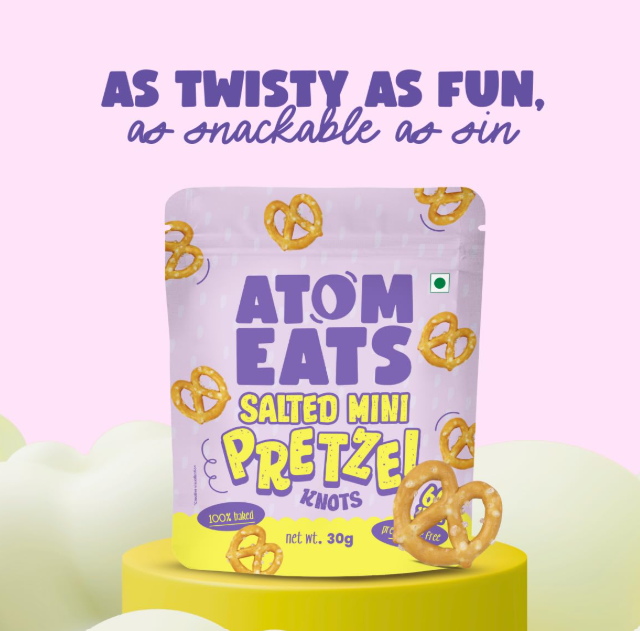 Atom Eats Classic Pretzel Variety - Pack of 5 (30g Each Pack)