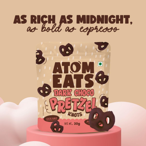Atom Eats Choco Pretzel Variety Pack - Pack of 5 (30g Each Pack)
