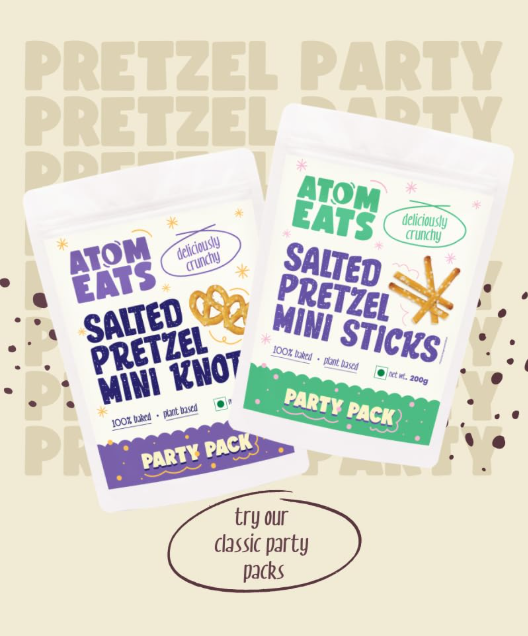 Atom Eats | Salted Pretzel Mini Knots Party Pack - 200 g