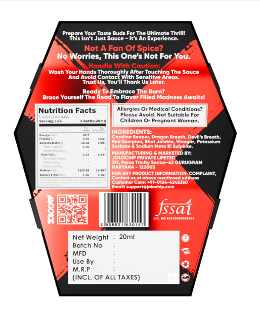 JOLOCHIP World'S Hottest Sauce - 20ml