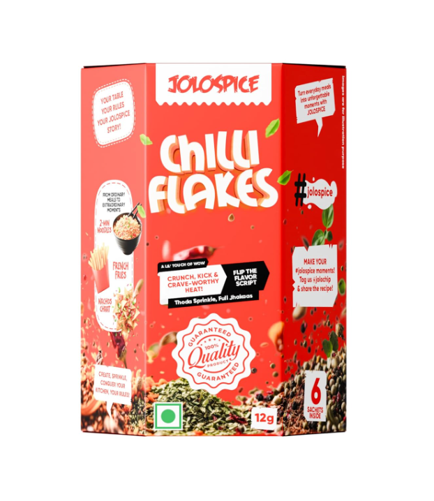 JOLOSPICE Chilli Flakes Seasoning -Pack Of 4(12g Each Pack)