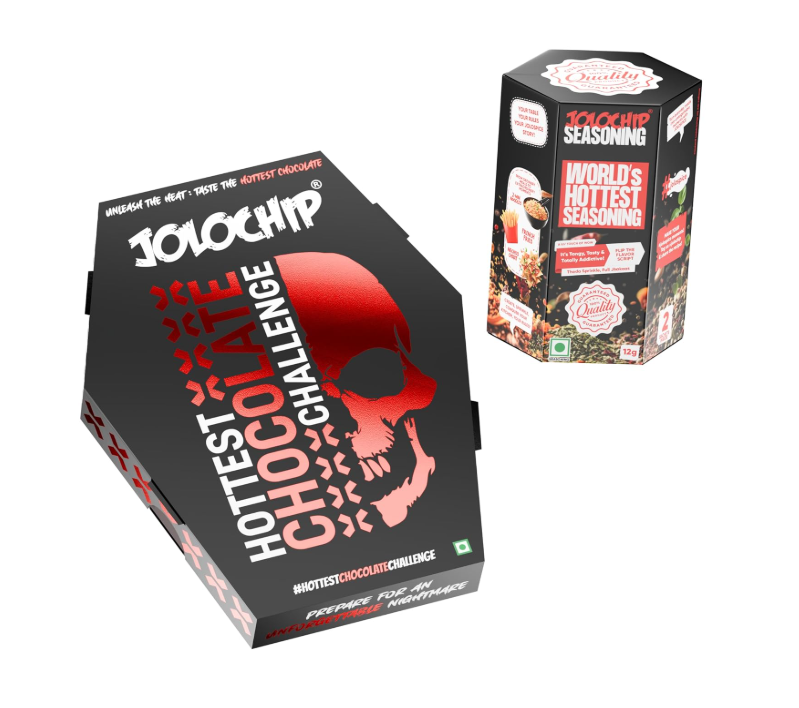 JOLOCHIP Hottest Chocolate Challenge and World’s Hottest Seasoning Combo - Pack of 2