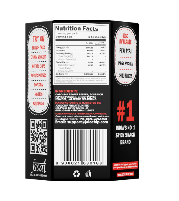 JOLOCHIP Hottest Chocolate Challenge and World’s Hottest Seasoning Combo - Pack of 2