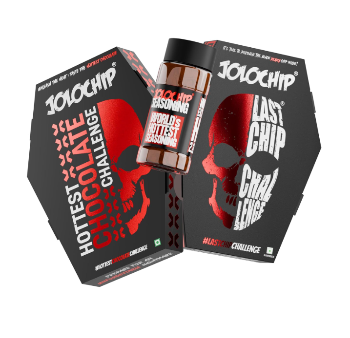 JOLOCHIP Challenge Combo - Pack (The Last Chip 5g, World’s Haottest Seasoning 30g, and Hottest Chocolate Challenges (10g))