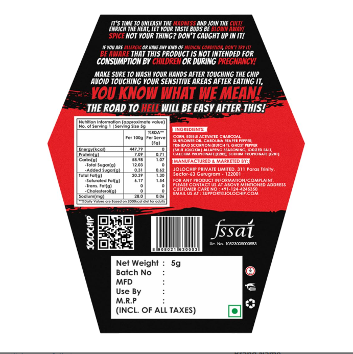 JOLOCHIP Challenge Combo - Pack (The Last Chip 5g, World’s Haottest Seasoning 30g, and Hottest Chocolate Challenges (10g))