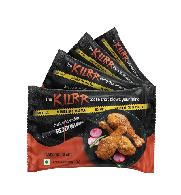 KILRR Chicken Marination Tandoori Masala for 1Kg Chicken - Pack of 4