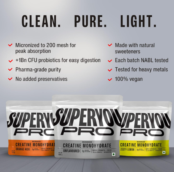 SuperYou Pro Micronized Creatine Monohydrate Powder