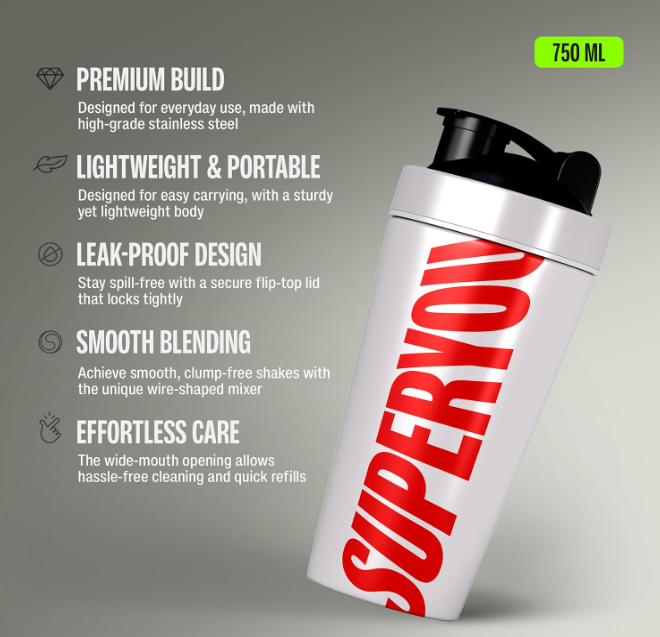 Superyou PRO Shaker Bottle - 750 ml