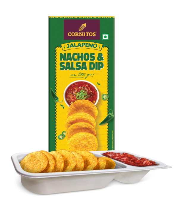 Cornitos Jalapeno Nachos and Salsa Dip Tray - 75g