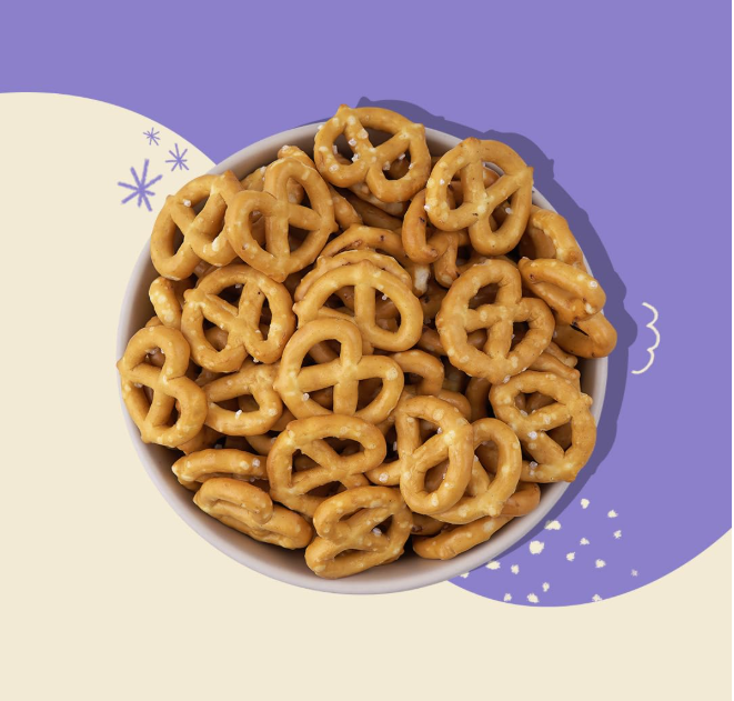 Atom Eats | Salted Mini Pretzel Knots in Jar - Pack of 2 (70g Each Pack)