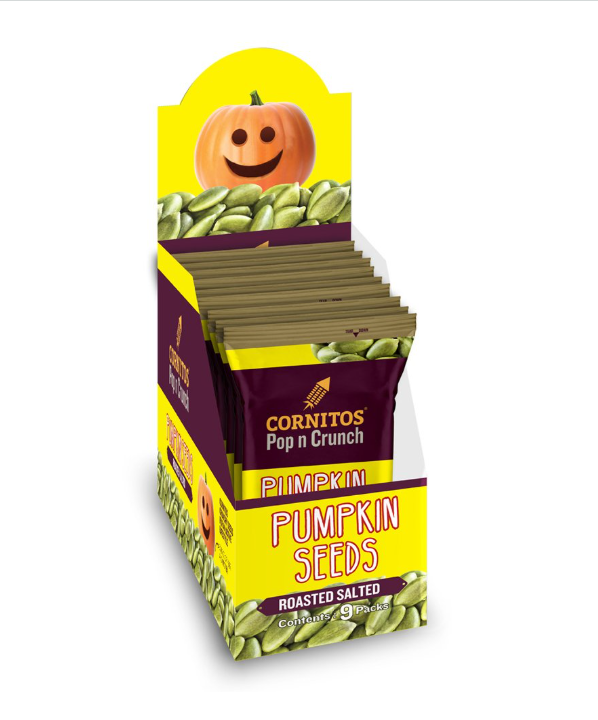Cornitos Roasted Salted Pumpkin Seeds - 27g (Each Pack of 9)