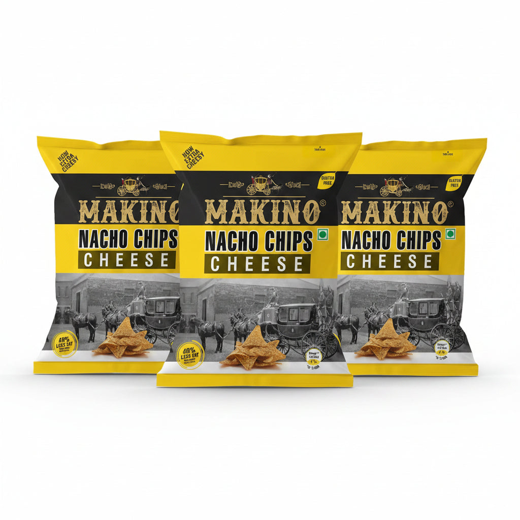 Makino - Nacho Chips Cheese Flavour - Pack of 3(60g Each Pack)