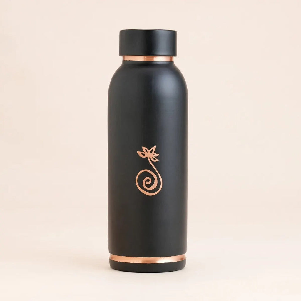 Isha Life Compact Copper Water Bottle (Coated) – 700 ml