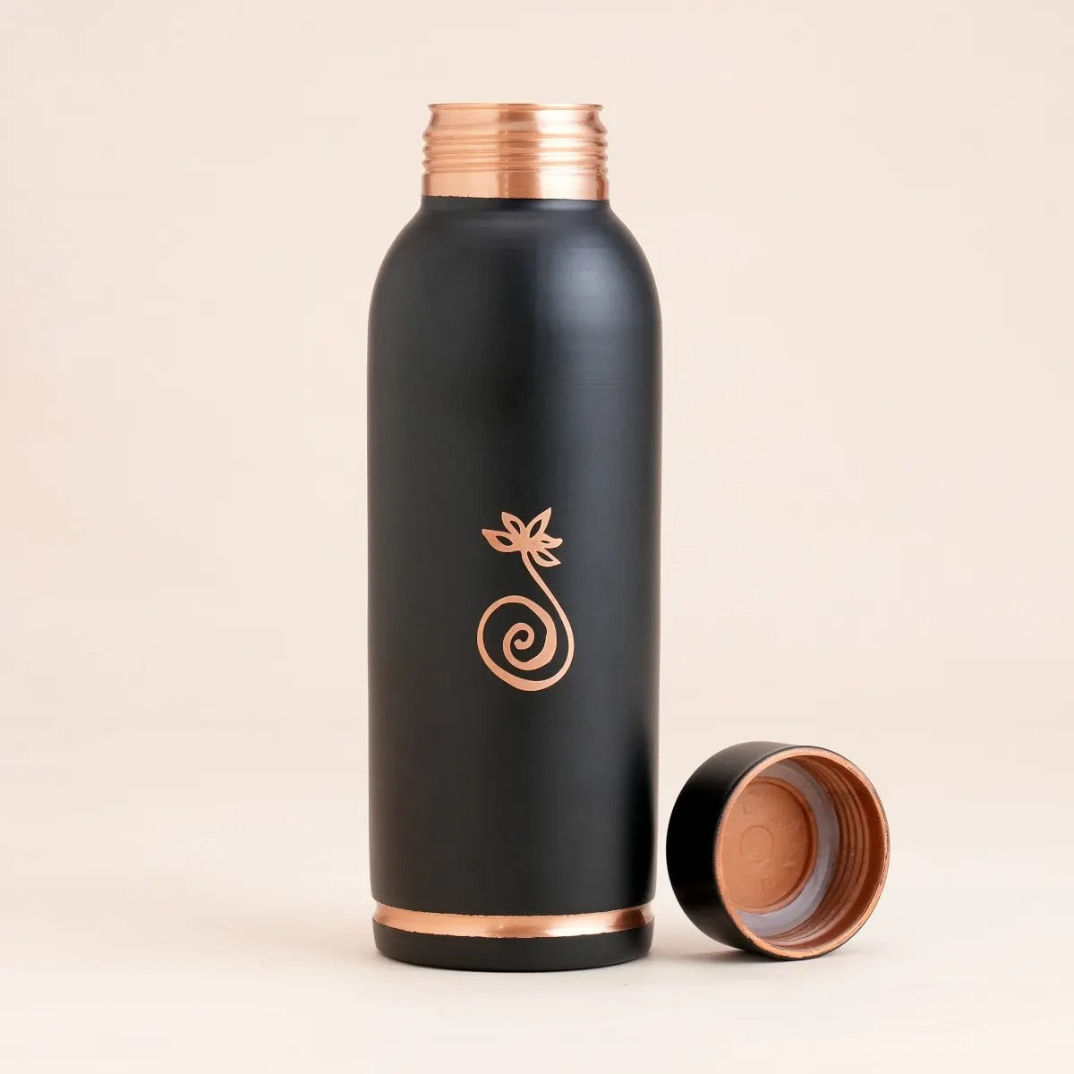Isha Life Compact Copper Water Bottle (Coated) – 700 ml