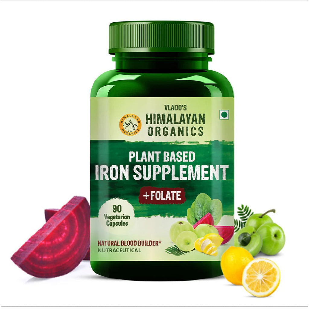 Vlado's Himalayan Organics Plant Based Iron Supplement + Folate Capsules - 90 Caps