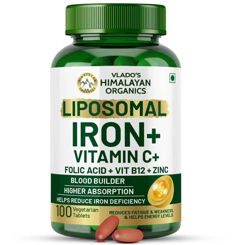 Himalayan Organics Chelated Iron Plus Vitamin C - 120 tabs