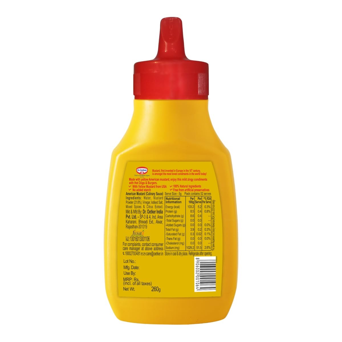 Dr. Oetker FunFoods American Mustard - 260g