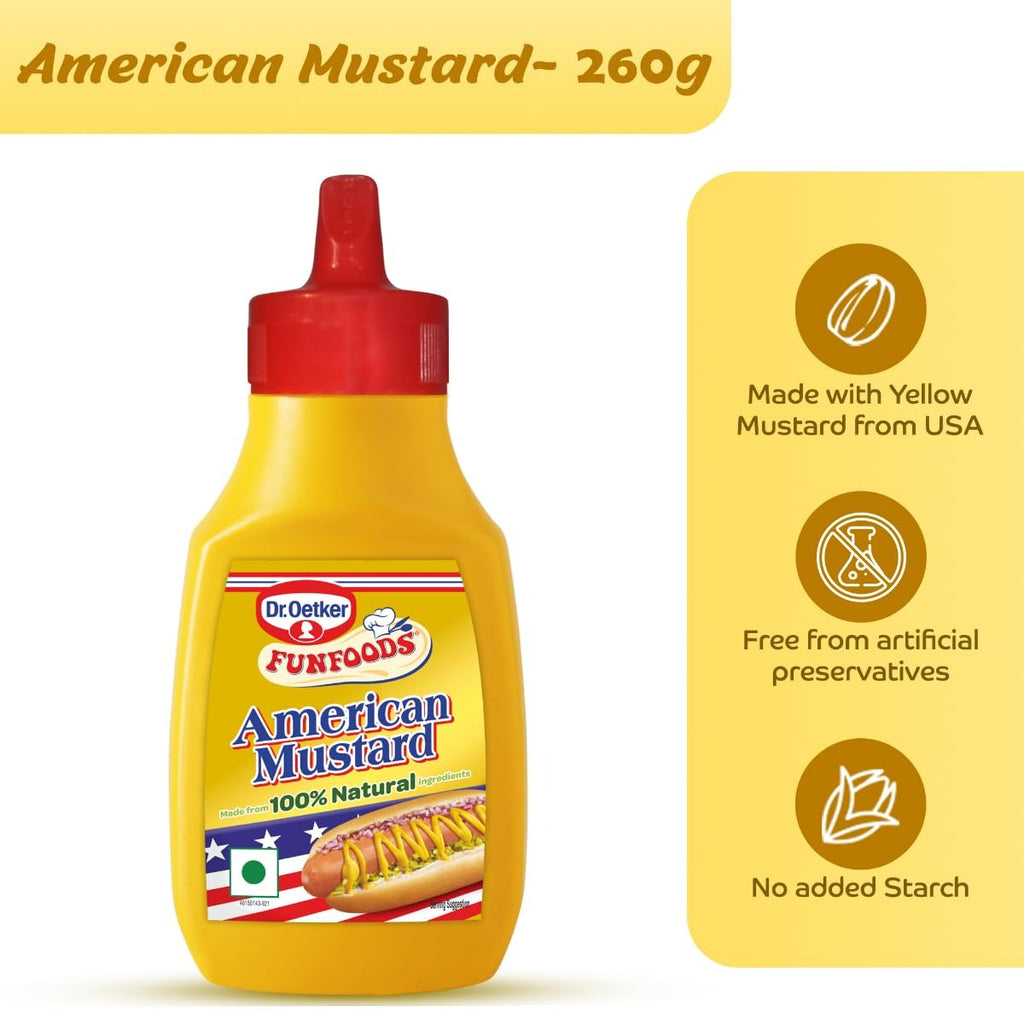 Dr. Oetker FunFoods American Mustard - 260g