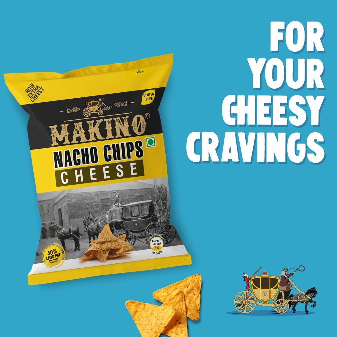 Makino - Nacho Chips Cheese Flavour - Pack of 3(60g Each Pack)