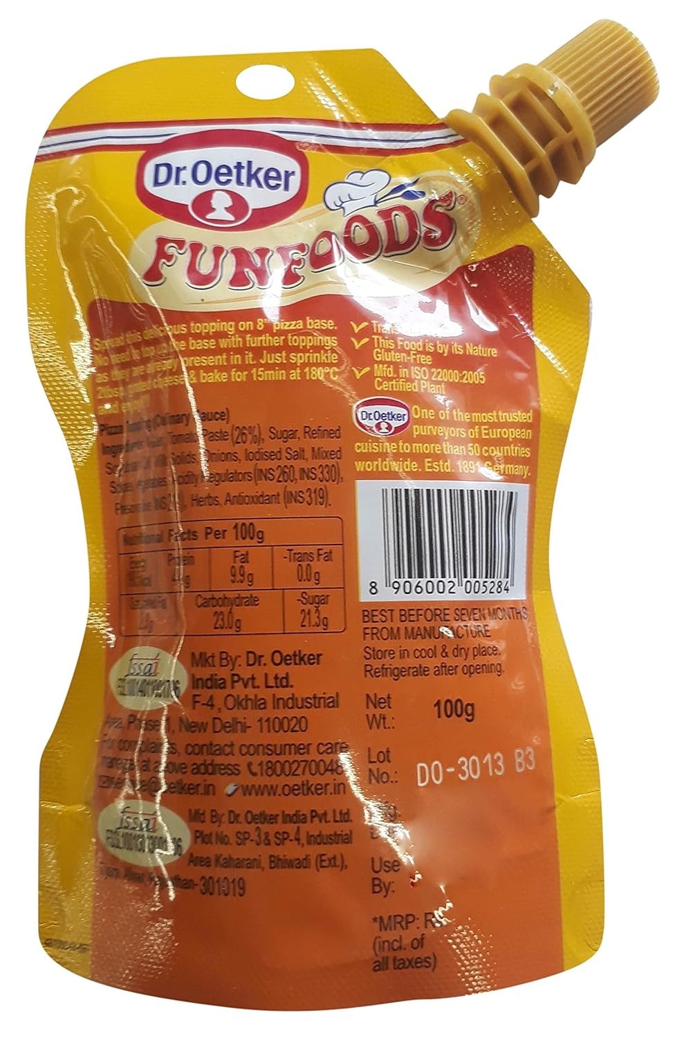 Dr. Oetker FunFoods Pizza Topping - 100g