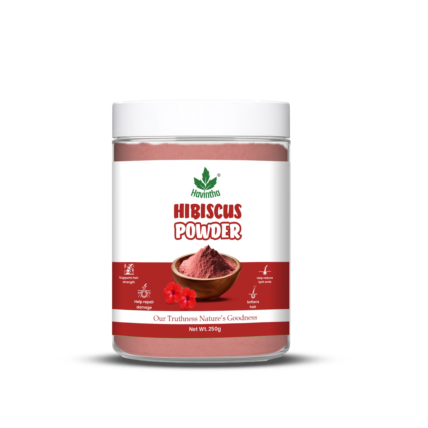 Havintha Amla Reetha Shikakai Bringraj & Hibiscus Powder For Hair - 250 Grams  Each (Combo Pack of 5)