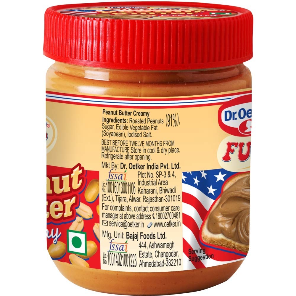 Dr. Oetker FunFoods Peanut Butter Creamy - Pack of 2(400g Each Pack)