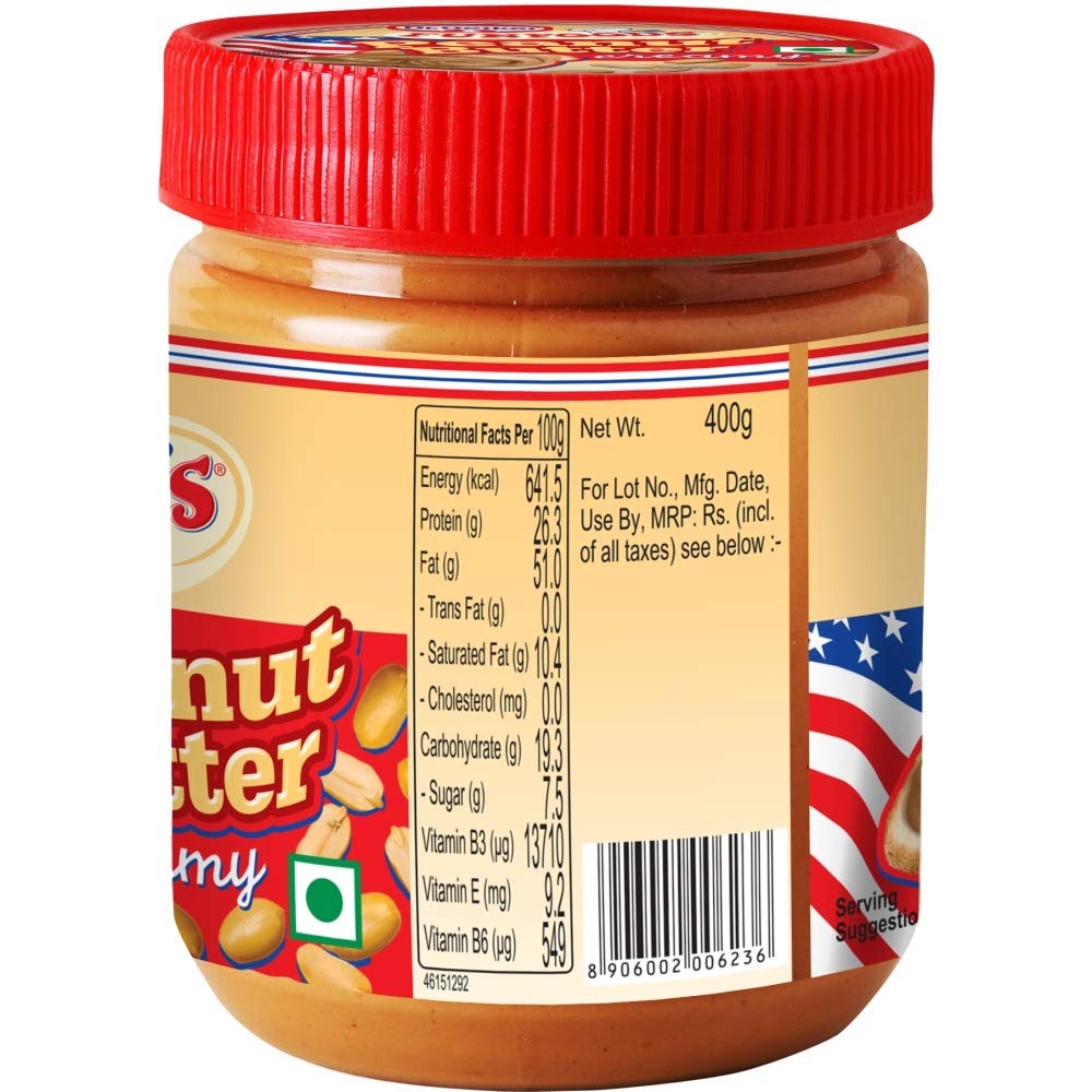Dr. Oetker FunFoods Peanut Butter Creamy - Pack of 2(400g Each Pack)