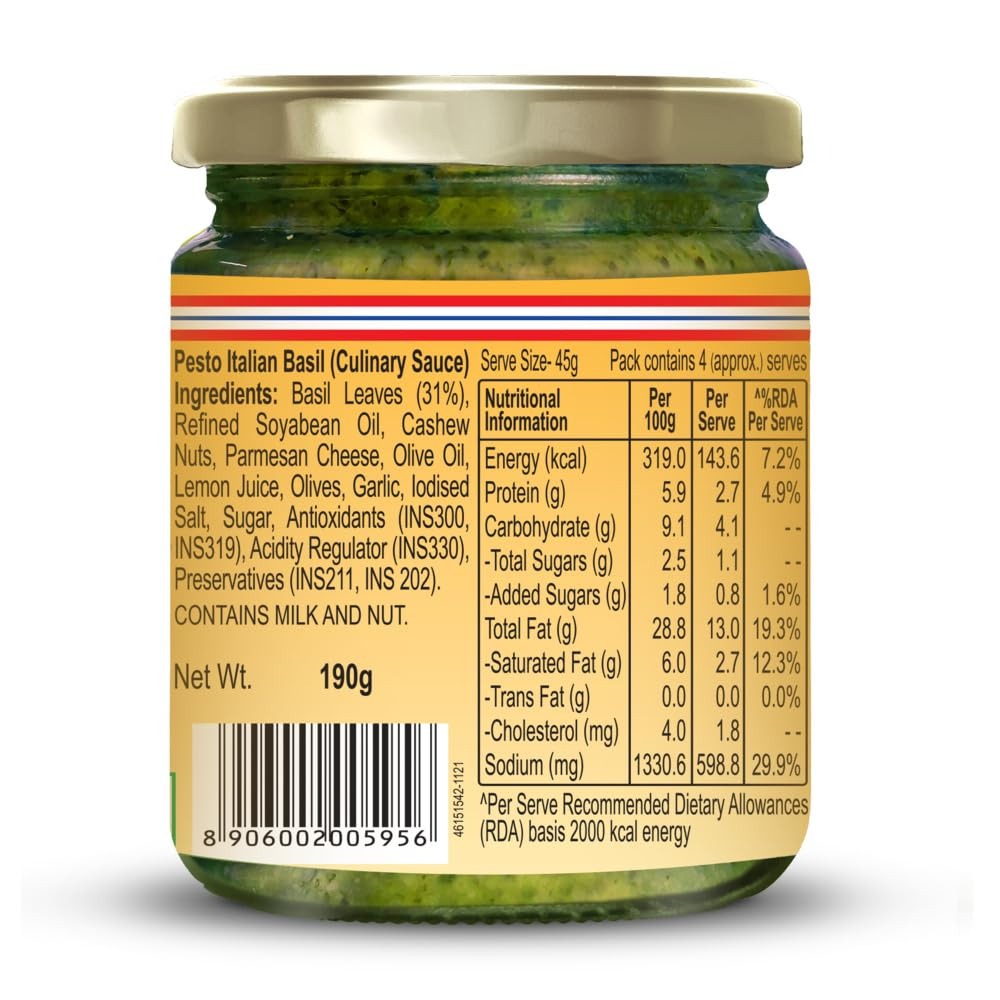 Dr. Oetker FunFoods Italian Basil Pesto - 190g