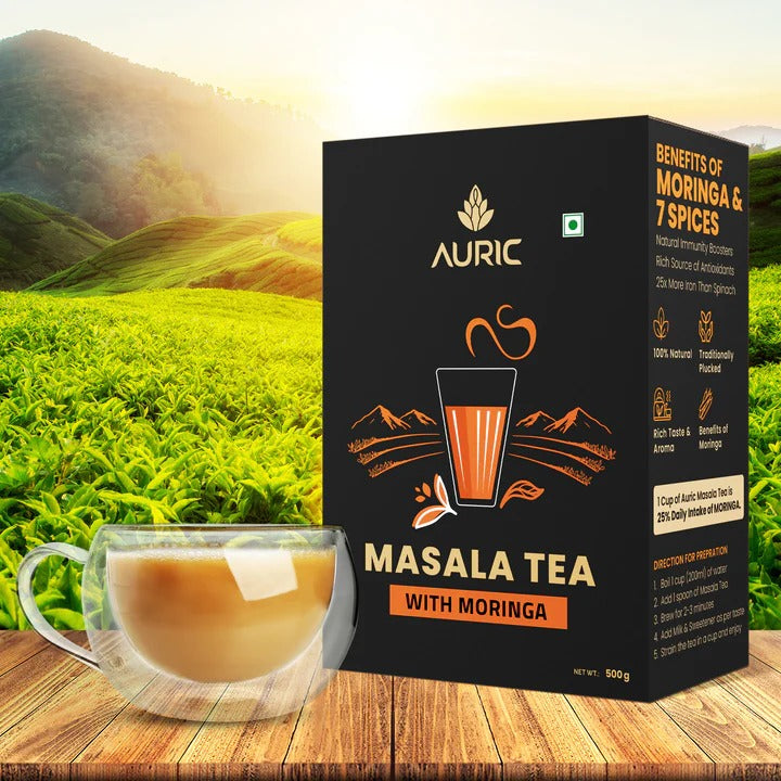 Auric Masala Tea Kadak Masala Chai Powder with Moringa