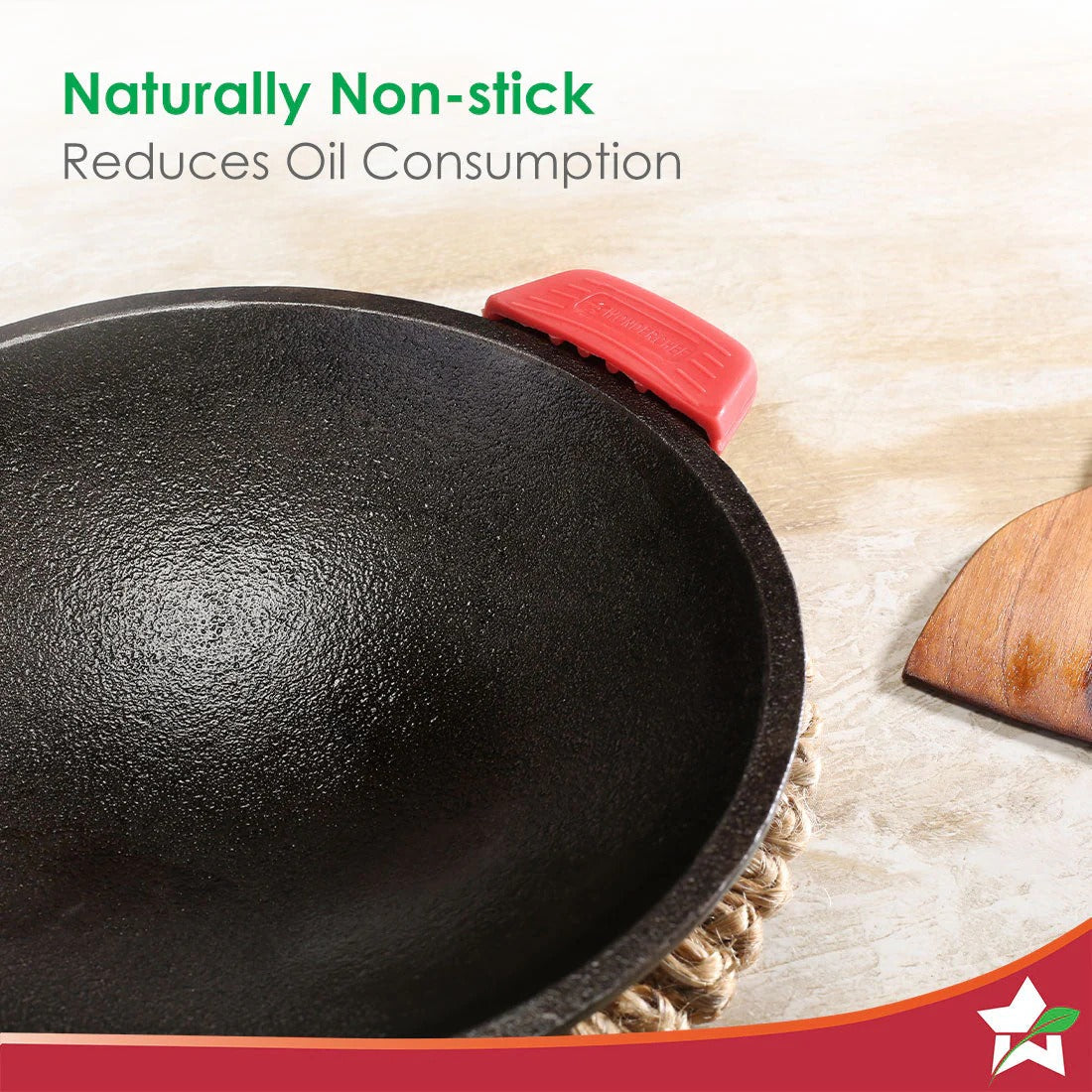Wonderchef Forza Cast Iron Appachetty 20cm Naturally Non-Stick