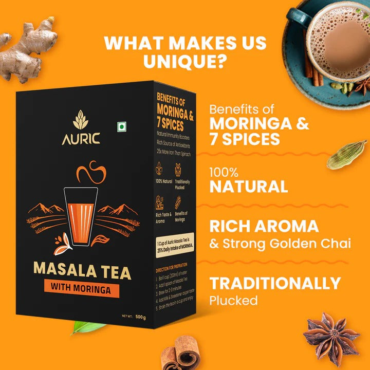 Auric Masala Tea Kadak Masala Chai Powder with Moringa