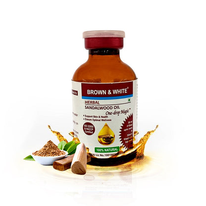 Brown & White Herbal Sandalwood Oil - 25 ml