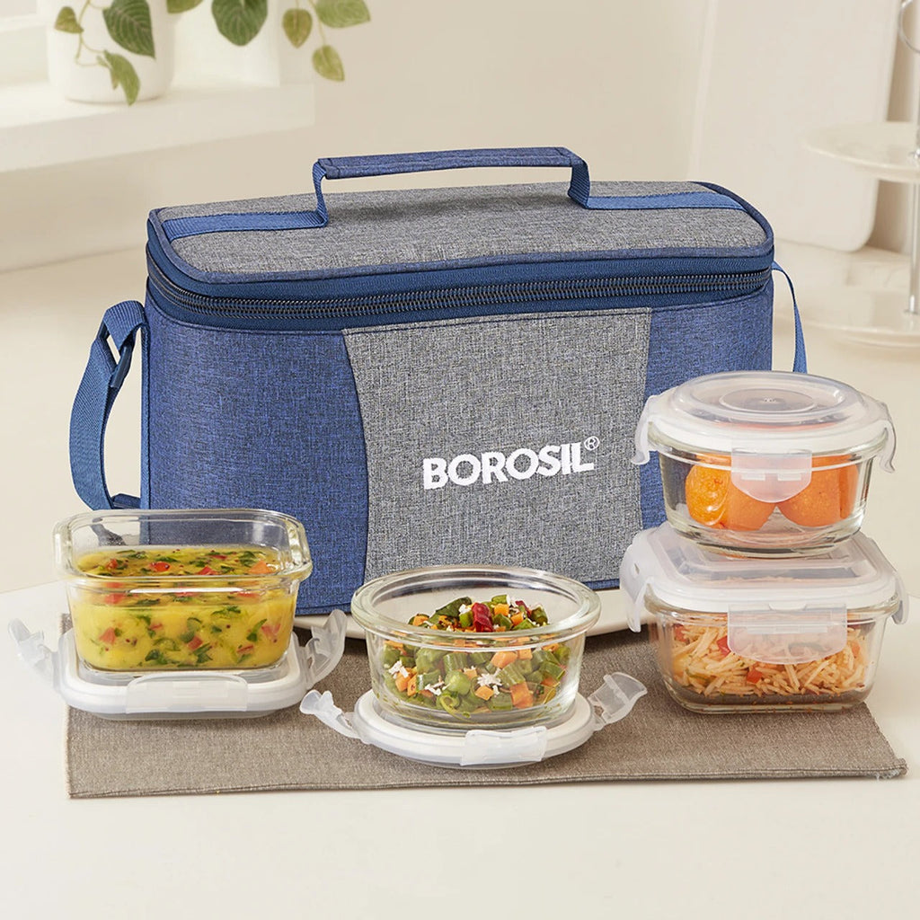 Borosil Alora Lunch Bag Set of 4
