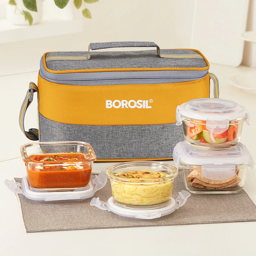 Borosil Alora Lunch Bag Set of 4