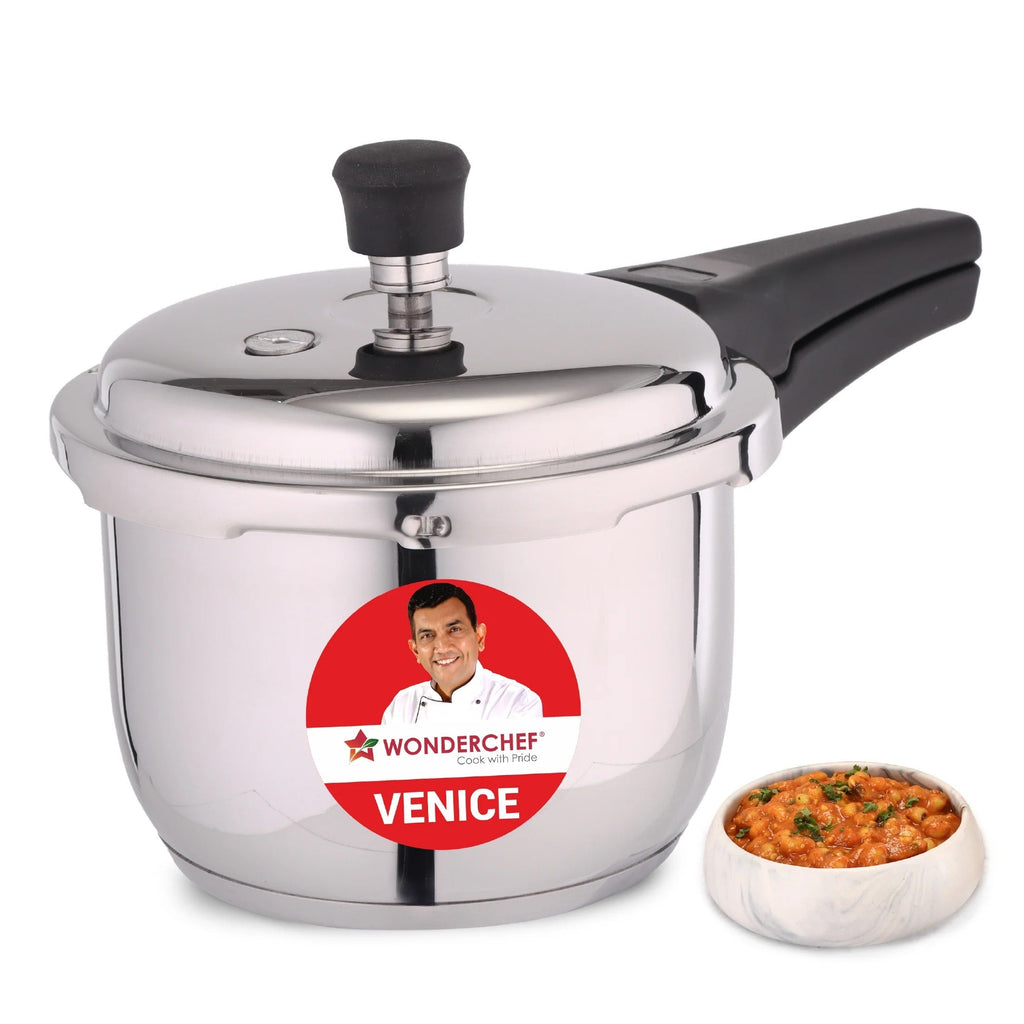 Wonderchef Venice Stainless Steel Pressure Cooker 3L Outer Lid Triply