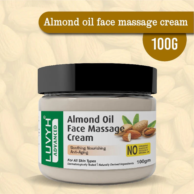 LuvYH Almond Oil Face Massage Cream - 100g