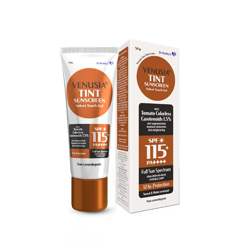 Dr. Reddy's Venusia Tinted sunscreen SPF 115 PA++++ Full spectrum protection - 50 gms (Pack of 3)